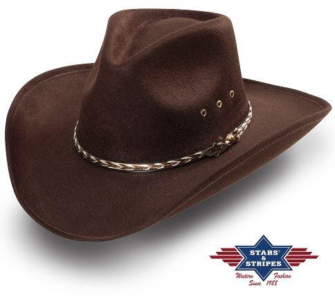 Billede af Kansas Western Hat, Brun, Fauxfelt