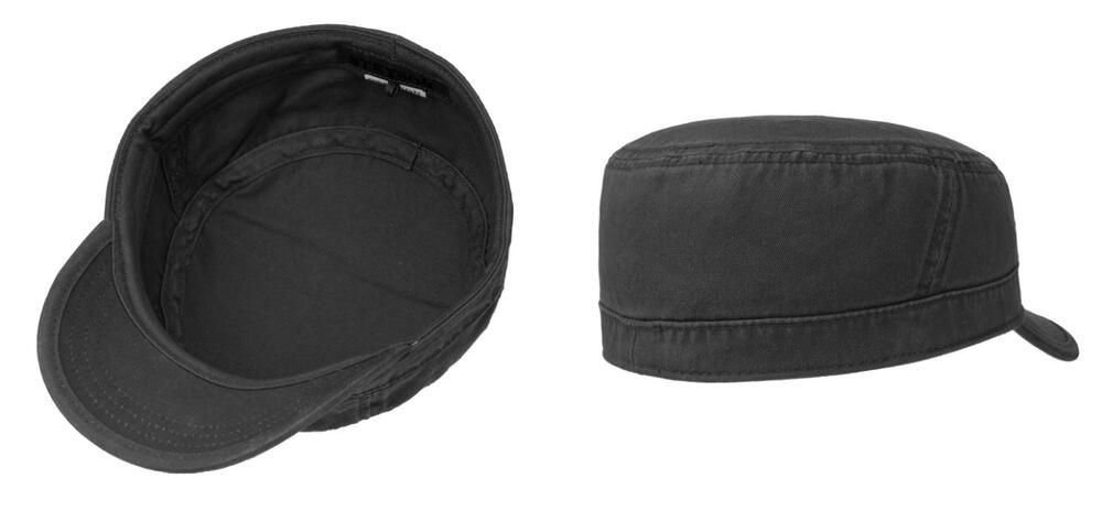 Billede af Stetson Army Cap, sort -cotton, bag