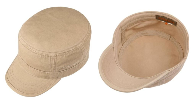 Billede af Stetson Army Cap, Beige-cotton, ovenpå/indeni