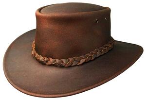 *UDGÅR* - KUN 1 XL TILBAGE! - Kakadu Traders Australia, Katoomba - læderhat i tobacco eller brun