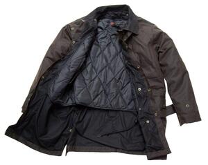 Kakadu Traders Australia, Workhorse Drover Jacket i sort eller brun oilskin med termofor